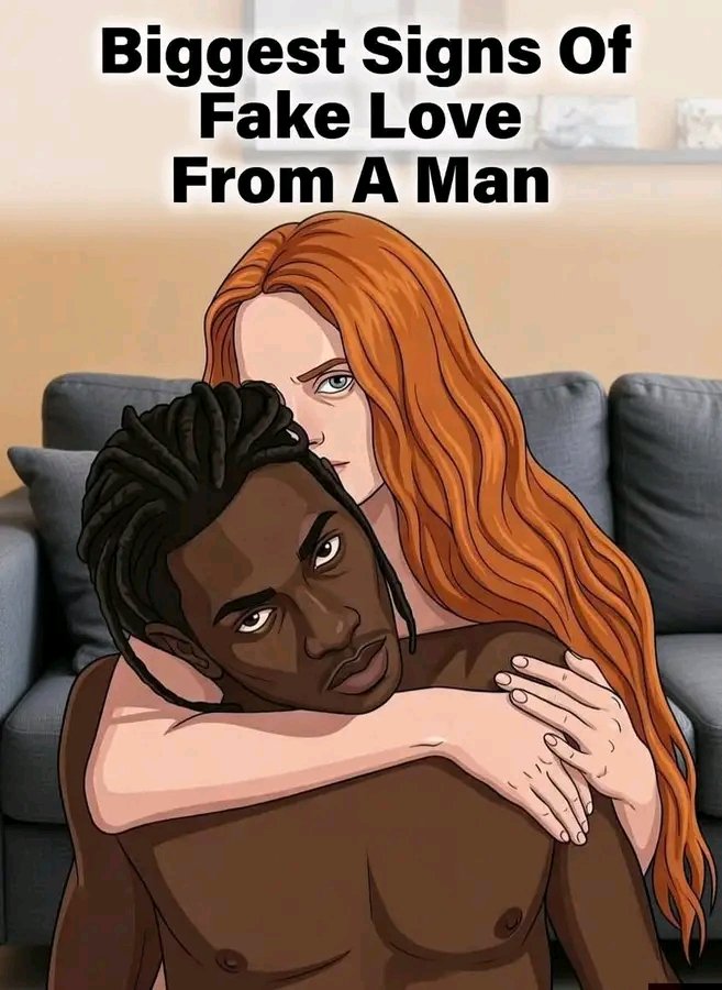 Biggest sign of fake love from a man .