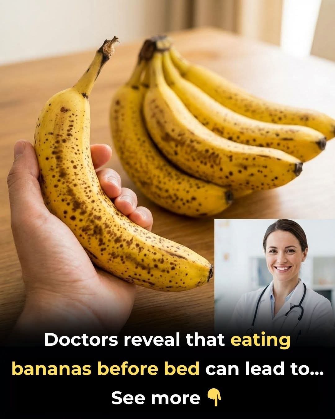 Doctors reveal that eating bananas before bed can lead to… See more.