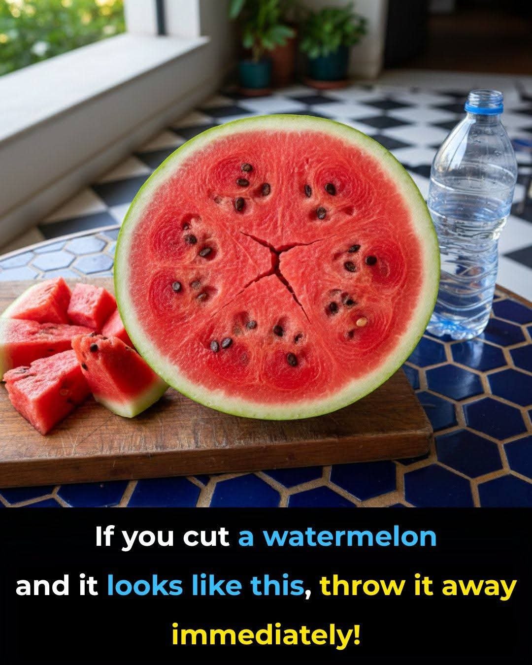 Don’t eat your watermelon if it looks like this – throw it out immediately  🍉