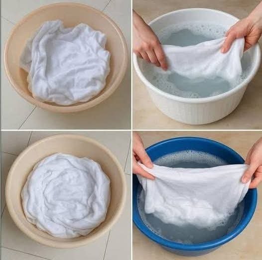 3 tablespoons per bowl – and white clothes are cleaner than new: even a yellowed rag will dazzle white – a homemade trick
