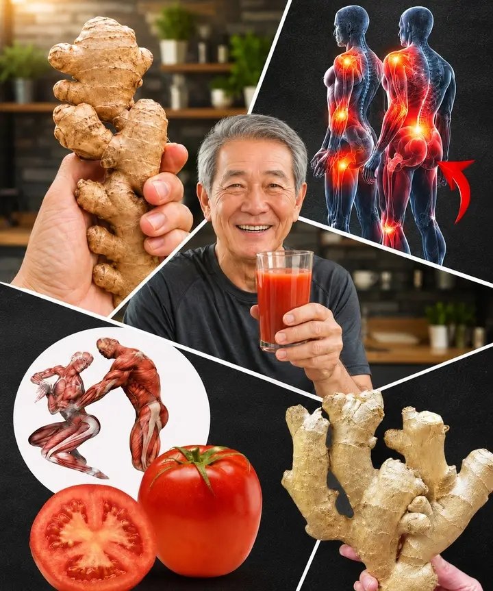 Homemade natural energy booster: 8 hours non-stop with this simple recipe (ginger and tomato) I’ll leave the full recipe in the first comment of this photo.👇 ✅